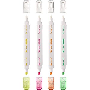 Caneta Marca Texto TRIS Clear Apagável 4 Cores (display com 24)
