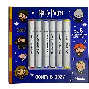 Livro de Colorir HARRY Potter COMFY com 6 Canetinhas