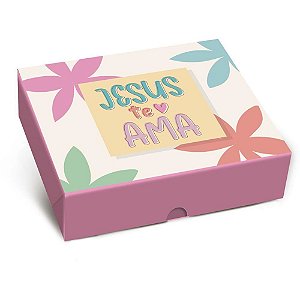 Caixa para Presente com Tampa Cristã 25X20X5CM Pacote com 10