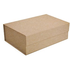 Caixa para Presente com Tampa Rígida Dobrável KRAFT 29X21X9CM