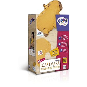 Livro Brinquedo Ilustrado Capivara Boneco de Feltro
