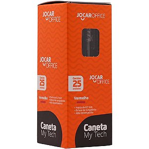 Caneta Esferográfica MY TECH 0.7MM Vermelha Caixa com 25