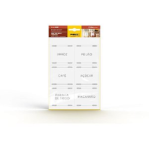 Etiqueta Adesiva Mantimentos 60X70MM 2 Folhas com 6 Unidades