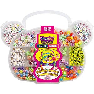 Bijuteria e Miçanga Maleta Biju com Letras 250 Peças