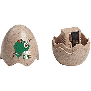 Apontador com Depósito Decorativo TRIS Dino 3 Cores Display com 24