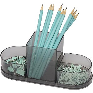 Acessório para Mesa Organizador Triple Fumê 4 Peças KIT