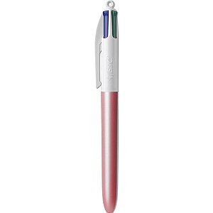 Caneta Esferográfica BIC 4 Cores Perolado Sortidas Caixa com 12