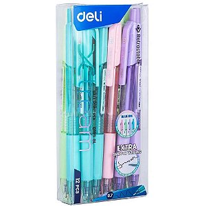 Caneta Esferográfica Xtream Ponta Mini 0,7MM Azul Caixa C/12