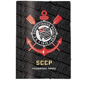 Pasta ABA Elástica Plástica Corinthians sem Lombo Pacote com 10