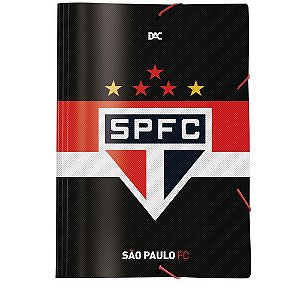 Pasta ABA Elástica Plástica São Paulo FC sem Lombo Pacote com 10