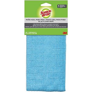 Pano de Limpeza Chão Azul com 1 Blister