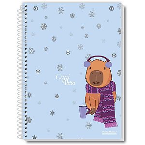 Caderno 1X1 Capa Dura Capivera 80 Folhas (pacote com 3)