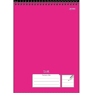 Caderno 01X1 Capa Dura STIFF SLIM Topo Canhoto 80 Folhas (pacote com 4)