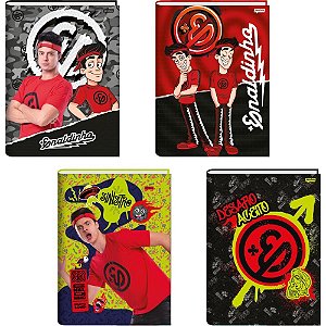 Caderno Brochurão Capa Dura Enaldinho 80 Folhas Pacote com 5