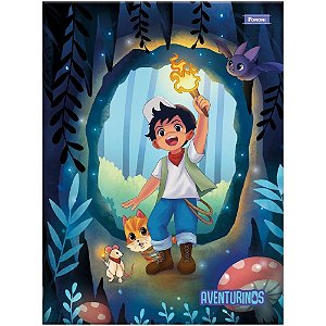 Caderno Brochurão Capa Dura Aventurinos 80 Folhas Pacote com 5