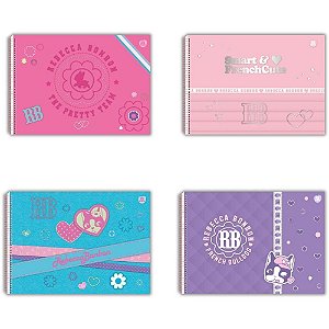 Caderno de Desenho Universitário Capa Dura Rebecca Bonbon 60 Folhas (pacote com 5 Unidades)