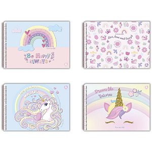 Caderno de Desenho Universitário Capa Dura ARC-EN-CIEL 60 Folhas (pacote com 5 Unidades)
