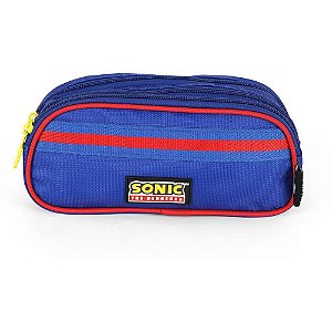 Estojo Triplo Sonic Azul