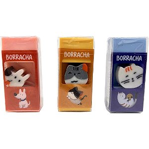 Borracha Decorada Roke CATS Sortido Caixa com 24 Unidades