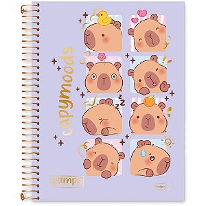 Caderno Universitário CAPY PAMPY 10 Matérias 160 Folhas Capa Dura (pacote com 4)