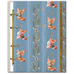 Caderno Argolado Woodland com Elástico 4 Capas 80 Folhas