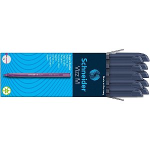 Caneta Esferográfica VIZZ Gelco Média Schneider Azul CX.C/10