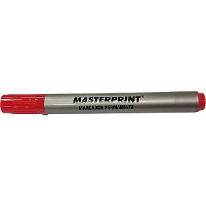 Pincel Marcador Permanente MP 615 Vermelho SLIM Caixa com 12 Unidades