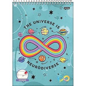 Caderno 1X1 Capa Dura Neuro Linguagem 60 Folhas Pacote com 5 Unidades