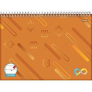 Caderno 1X1 Capa Dura Neuro Linguagem Espiral Topo 60 Folhas Pacote com 5 Unidades