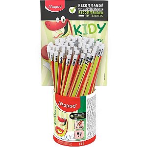 Lápis Preto Triangular KIDY Learn GRIP HB C/BORRACHA POTE-72