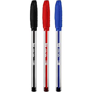 Caneta Esferográfica TRIS Slide Trio 1.0MM 3CORES S Caixa com 24