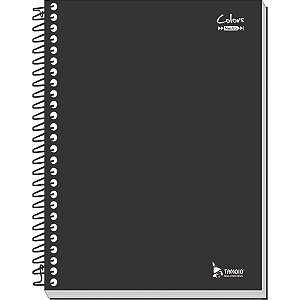 Caderno 15X1 Capa Dura Neutro Preto 300 Folhas Pacote com 02