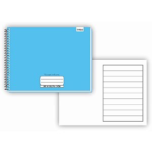 Caderno Desenho UNIV Capa Dura Neuro Meia Pauta Ampliada 40F Pacote com 05