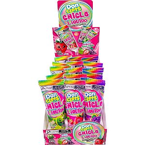 Doce Chicle Liquido Danclets Sabore Display com 15