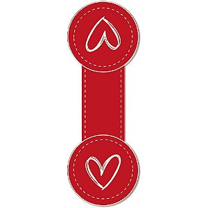 Etiqueta Adesiva Feito com AMOR 110MMX235MM Pacote com 10