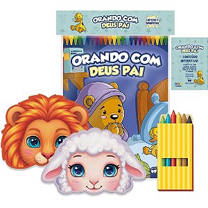 Livro Infantil Colorir Superkit Orando C/DEUS Pai C/G