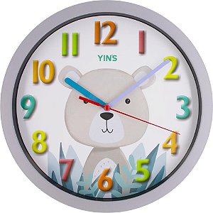 Relógio de Parede Redondo URSO 25,5CM