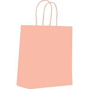 Sacola para Presente Lisa Rosa Bebe PP 14,5X16X8CM Pacote com 10