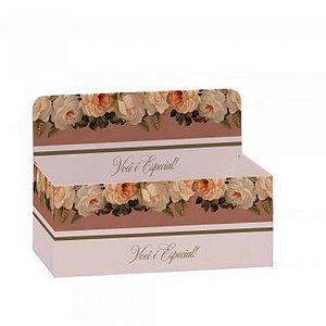 Cachepot Paper Decorado Giullia Retangular 24X15X10CM Pacote com 05