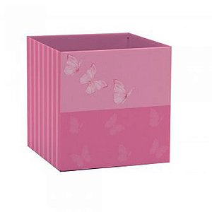 Cachepot Paper Decorado Pote 15 Butterfly Quadrado 15X Pacote com 10