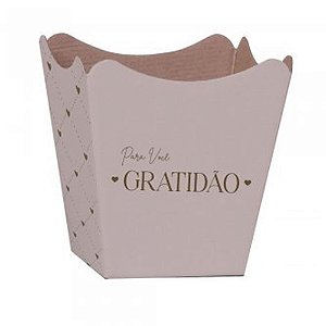 Cachepot Paper Decorado Pote 15 Essência Nude 16X17X11 Pacote com 10