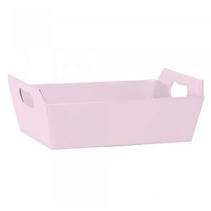 Cesta de Papel Rosa Quartz G 28,5X20X9CM Pacote com 04