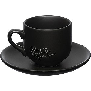 Xícara Café PORC. Manhattan PRETO12PCS Jogo