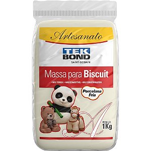Massa de Porcelana Fria Biscuit 1KG Natural (7898543424444)