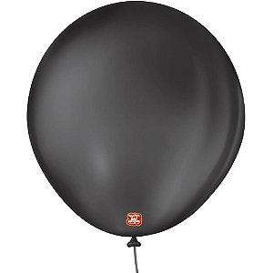 Balão 8 Liso Preto ébano Pacote com 50
