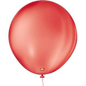 Balão 8 Liso Vermelho Quente Pacote com 50