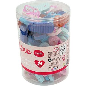 Borracha Decorada Love Chinelinhos 4MODELOS Display com 24