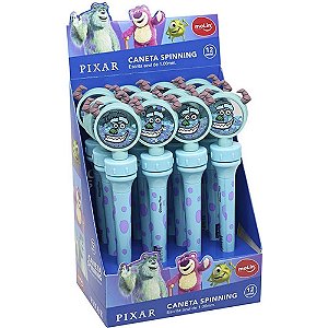 Caneta Esferográfica Pixar Spinning 1,00MM Display com 12