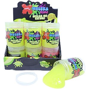 Slime Meleka Brilha NO Escuro 130G Display com 12