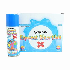 Espuminha 150ML Espuma Divertida Azul Caixa com 12